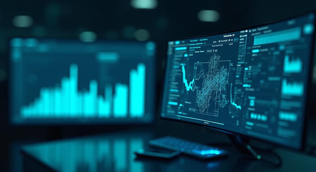 Complex dashboard displaying resource optimization metrics